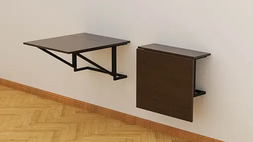 Стіл розкладний Олександр 3 Ferrum-decor 750x600x700 Чорний метал ДСП Венге Магія 16 мм (FRD-105630)