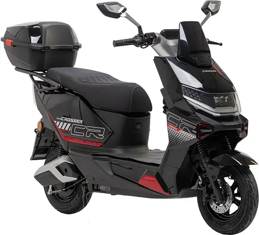 Електроскутер Двомісний Crosser CR20 (2500W, Графенова батарея 72V/24Ah) Чорний