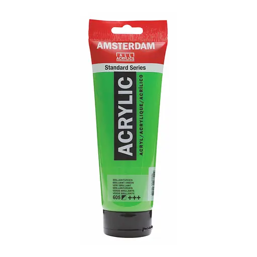 Краска акриловая Amsterdam 605, Бриллиантовый зеленый 120 мл