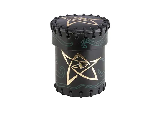 Настільна гра Q-Workshop Чаша для кубиків Call of Cthulhu Black & green-golden Leather Dice Cup (CCTH101)