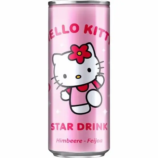 Безалкогольний газований напій The Drinks Hello Kitty Star Drink зі смаком малини-фейхоа 250 мл - фото 1