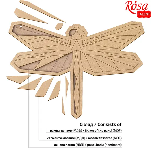 Основа для декорування панно-мозаїка Rosa Talent Бабка 2 МДФ 46х32 см - фото 2