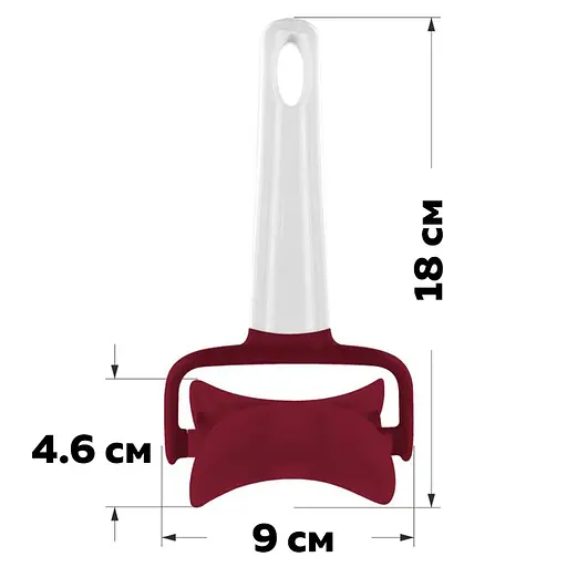 Ролик кулинарный нож для нарезки теста кругами для вареников, пельменей, печенья Бордовый 83609 - фото 6