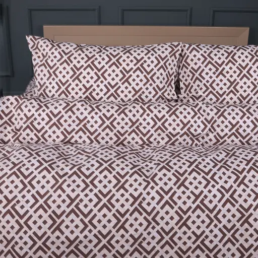 Наволочка Mirson Ranforce Elite Abstract Brown 70х70 см (2200013165330) - фото 1