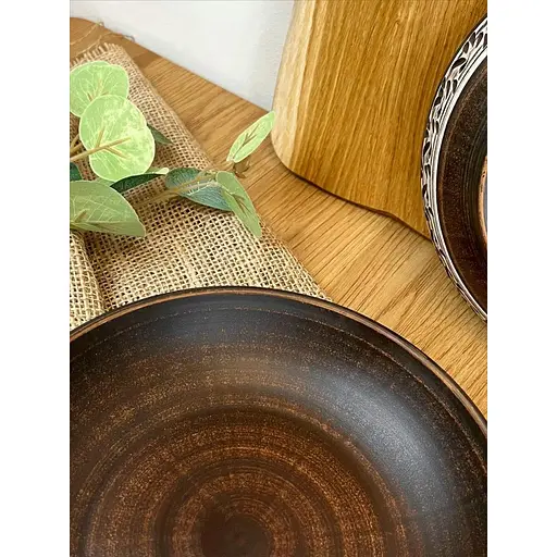 Салатник керамічний (глиняний) різьблений Ангоб 600 мл - фото 8