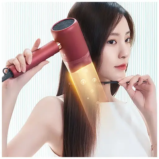 Фен Xiaomi ShowSee Electric Hair Dryer Red A11-R - фото 6