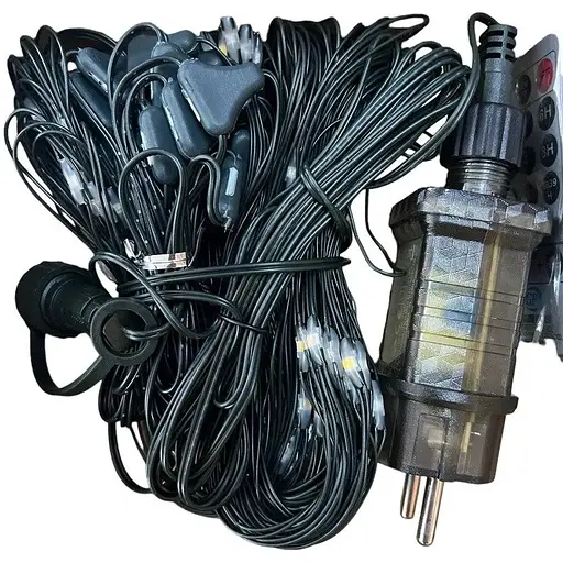 Гирлянда сетка уличная 120 LED 2х2 метра для садово-паркового дизайна с пультом управления - фото 3