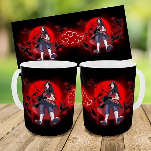 Набір дитячий Аніме Наруто Акацукі рюкзак 36х27см сумка-бананка, кружка з принтом для хлопчика (01645) - фото 9