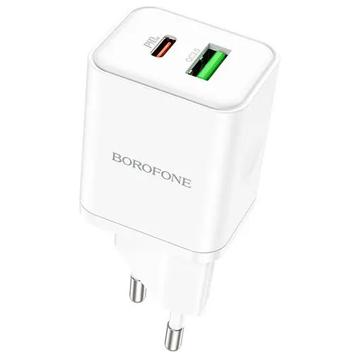 СЗУ Borofone BN7 PD20W+QC3.0 (1USB-A/1C) White