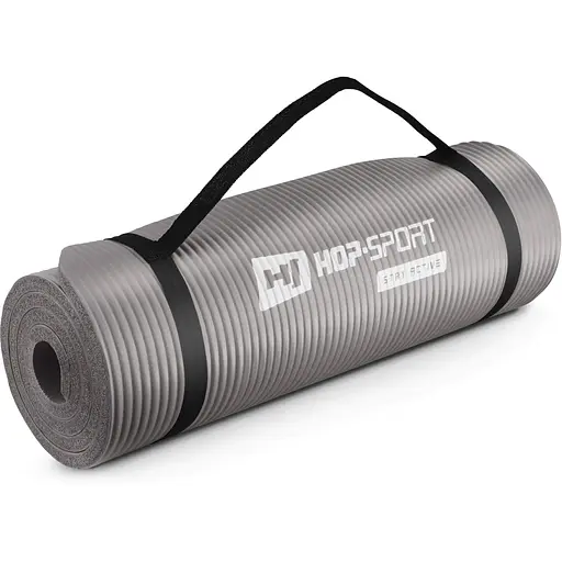 Мат для фитнеса и йоги Hop-Sport HS-N015GM 1,5см серый