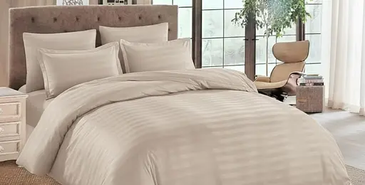 Комплект постельного белья полуторного размера цвет Пудровый - фото 1