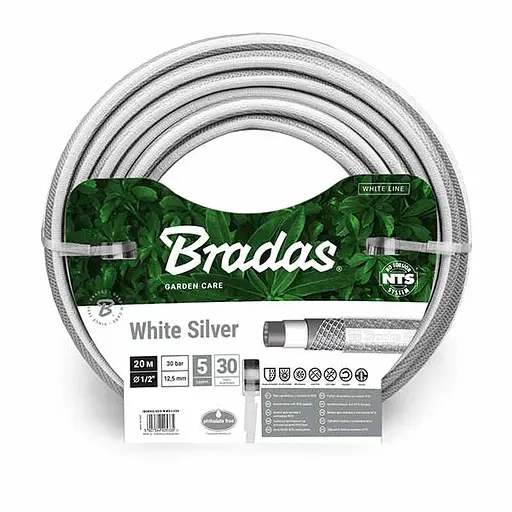 Шланг для полива Bradas NTS WHITE SILVER 3/4" 50 м WWS3/450 - фото 1