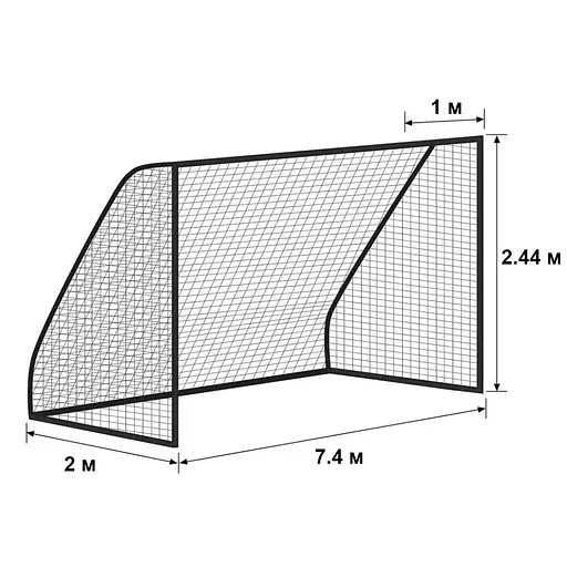 Сетка для футбольных ворот FootballNet Newt NE-CM-46 размер 7,4 х 2,44 метра - фото 2