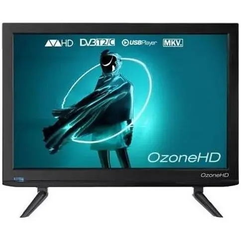 Телевізор 19" OzoneHD 19HN82T2, 1440x900, 60 Гц, DVB-T2/С, HDMI/VGA, USB, VESA 75x75