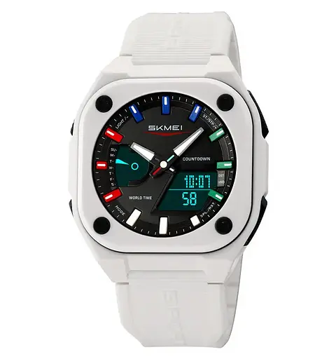 Годинник чоловічий наручний спортивний Skmei 2328 (Білий) - фото 3