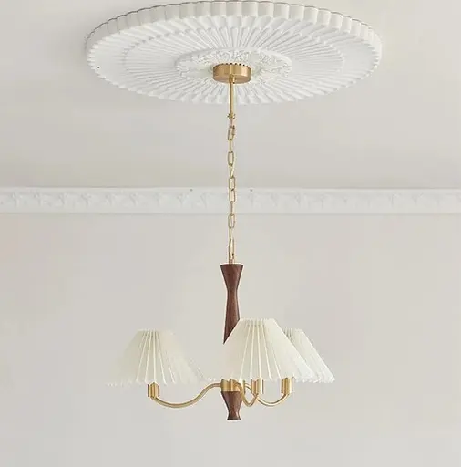 Люстра світлодіодна стельова 6912 Патриція (Золотистий) 3 плафони - фото 3