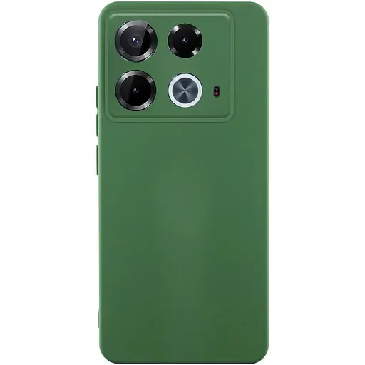 Чехол TPU GETMAN Liquid Silk Full Camera для Infinix Note 40 4G Зеленый / Dark green