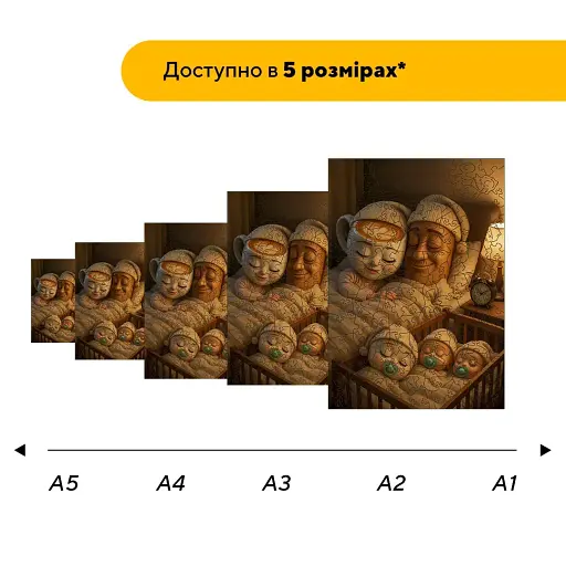 Деревянный фигурный пазл Семья Тунг Сахур, А2, Картонная коробка 300+ элементов - фото 2