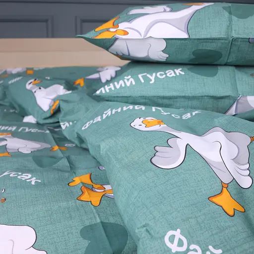 Підковдра MirSon Happy Duck бязь 110х140 см бірюзовий (2200013128878) - фото 6