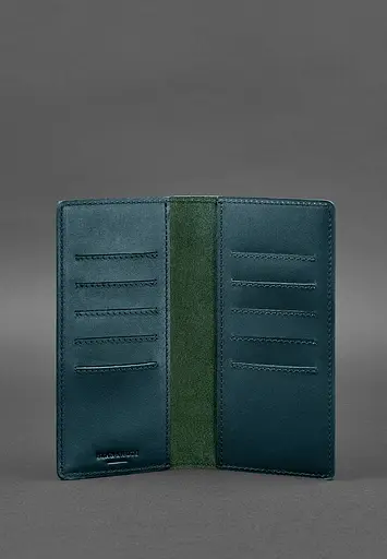 Шкіряне портмоне-купюрник 11.0 зелене - фото 4