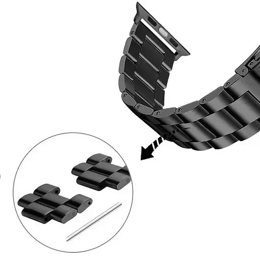 Ремінець Steel Elegance для Apple Watch 38/40/41/42mm(ser.10) Black - фото 6