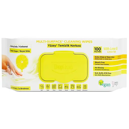 Салфетки для очистки поверхностей Deep Fresh Lemon влажные 100 шт.