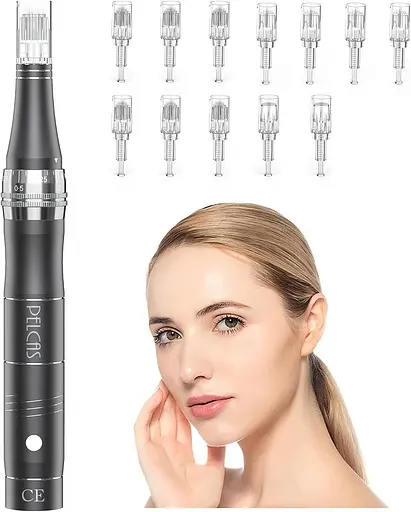 Ручка для микроиглы, электрическая ручка PELCAS Derma Pen Аккумуляторная регулируемая скорость Dermapen микроиглы
