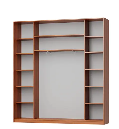 Шкаф-купе трехдверный MebelStar Комбо AL 2ДСП/Зеркало 230x45x240 см Аляска серый (MBS-2159) - фото 2