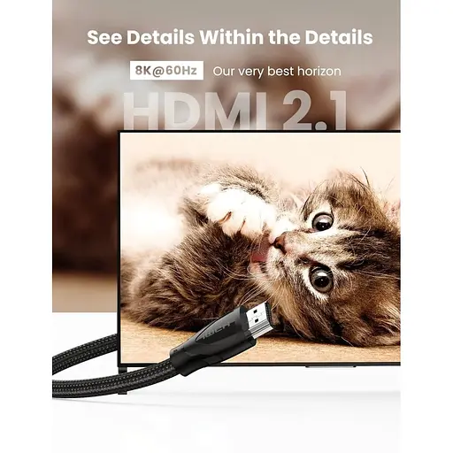 Кабель Ugreen HDMI to HDMI V2.1 Braided Cable 3m HD140 [84346] - фото 8