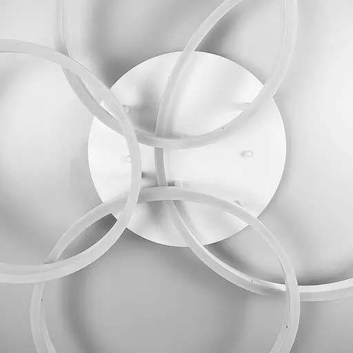 Сучасний LED світильник на 4 кільця у білому корпусі | Арт. A 55021/4 WT | Line F - фото 2