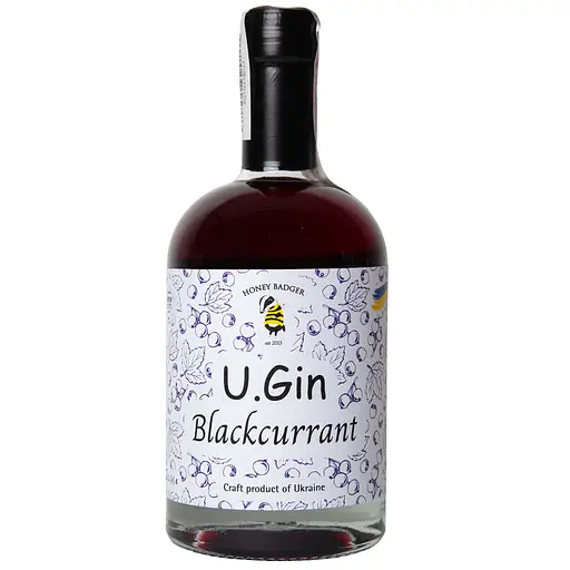 Джин Хани Баджер U.GIN Blackcurrant 38% 0.5 л - фото 1