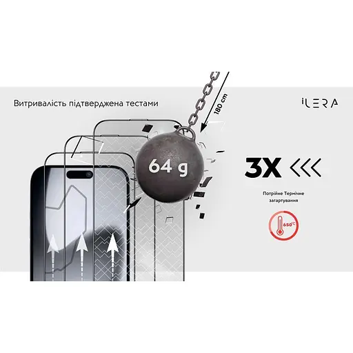 Захисне скло iLera DeLuxe Original Glass 2.0 для Phone 17 (ILFCDL17) [144433] - фото 3