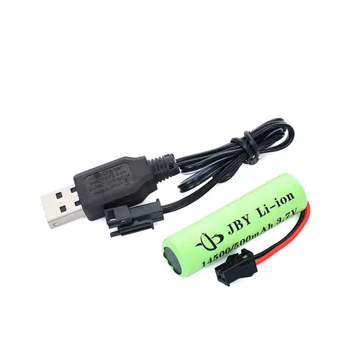 Водяний бластер YT977-1 з акумулятором, 36 см, USB зарядка, у коробці, червоний - фото 2