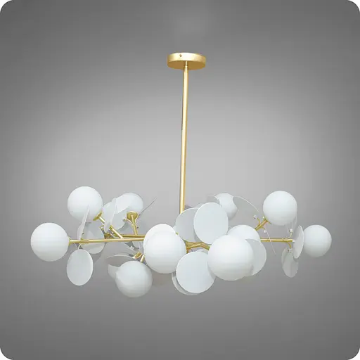 Люстра підвісна 517 Dlight на 15 ламп Золото-Білий (01697) - фото 2