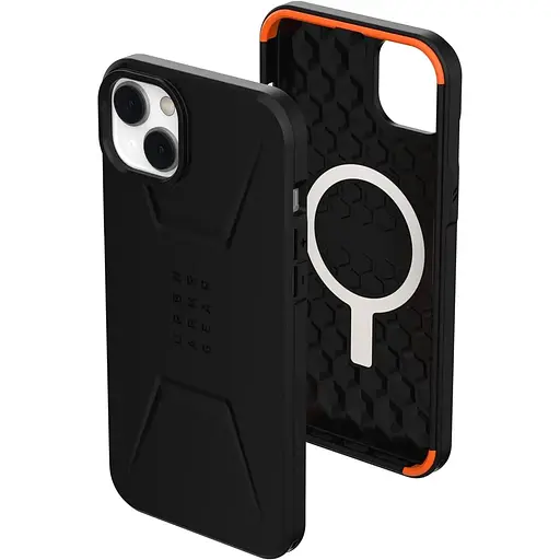 Оригінальний протиударний чохол UAG Civilian Magsafe Black для iPhone 14 Plus/15 Plus (114037114040)