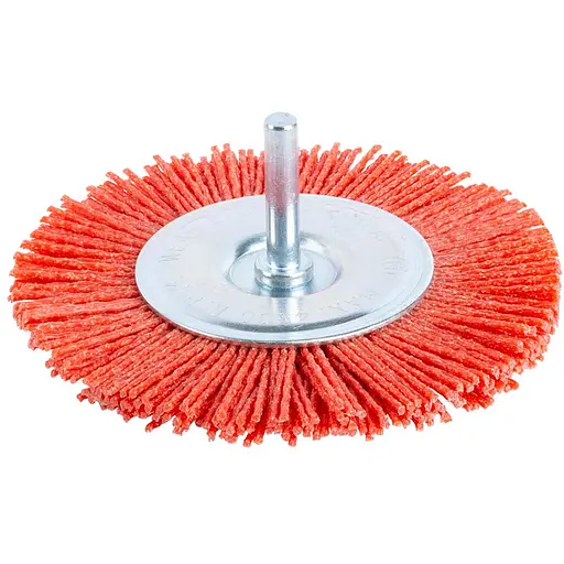 Щітка дротяна дископодібна Sigma Ø100мм хвостовик Ø6мм (нейлонова) (9013301) - фото 1