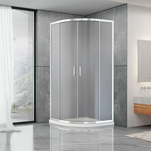 Душевая кабина Dusel A-511 100x100x190 шиншилла, Уни ниверсальная, матовый, хром, 100x100 - фото 1