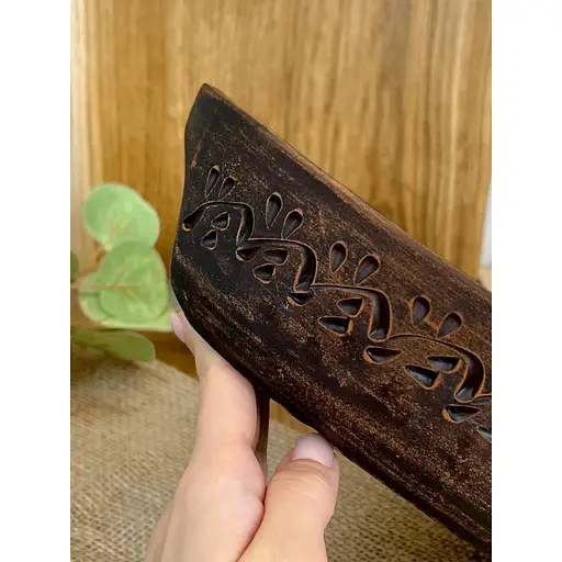 Блюдо під холодець керамічне (глиняне) різьблене Декор - фото 5