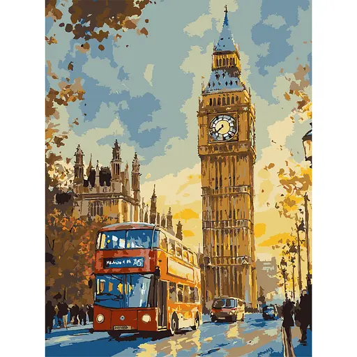 Картина по номерам Strateg Лондонский вечер 30х40 см (SS-1285) - фото 1
