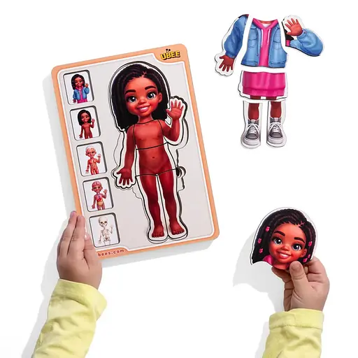 Дерев'яний пазл-вкладиш "Анатомія людини - дівчинка-3" Ubumblebees (ПСД264) PSD264 будова тіла - фото 4