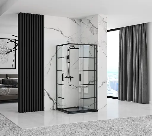 Душевая кабина Rea Concept 80x100 black REA-K6389, Черный, Универсальная, прозрачная - фото 3