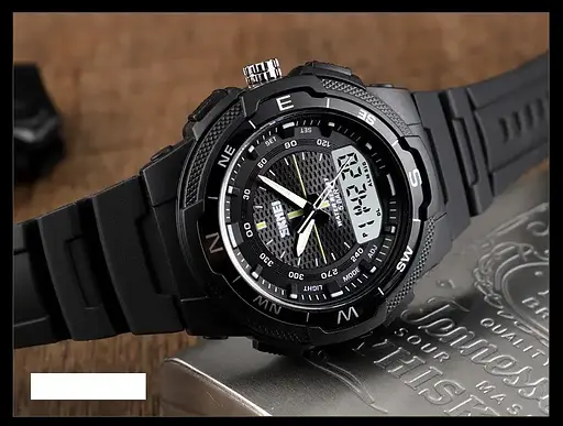 Чоловічий спортивний годинник Skmei 1454 Чорний з білим - фото 6