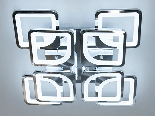 Светодиодная люстра смарт светильник с ИК пультом, 115W, хром - фото 2