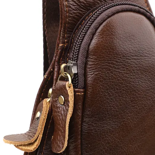 Чоловіча сумка через плече з гладкої шкіри Vintage 15х35х3 см sum0027487 - фото 5