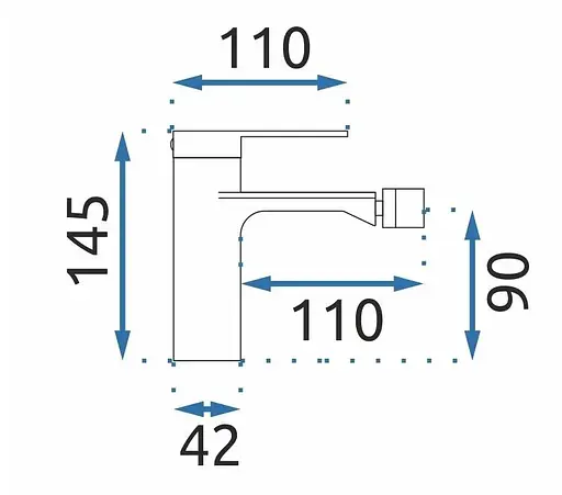 Змішувач для біде Rea Storm gun grey REA-B4583 Графит - фото 5