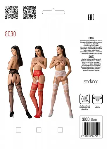 Эротические колготки-бодистокинг Passion S030 red - фото 5