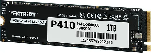 SSD NVMe накопитель PATRIOT P410 1Tb PCIe Gen4x4 M.2 2280 (P410P1TBM28H) - фото 2