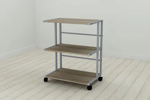 Этажерка на колесиках Ferrum-decor Камило 75x40x60 металл Серый ДСП Дуб Сонома Трюфель 16мм (FRD-102551)