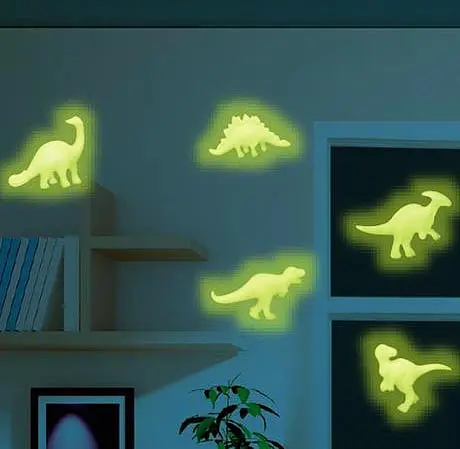 Набор светящихся в темноте 3D-наклеек 4M Динозавры 00-05426 Набор люминесцентных наклеек - фото 5
