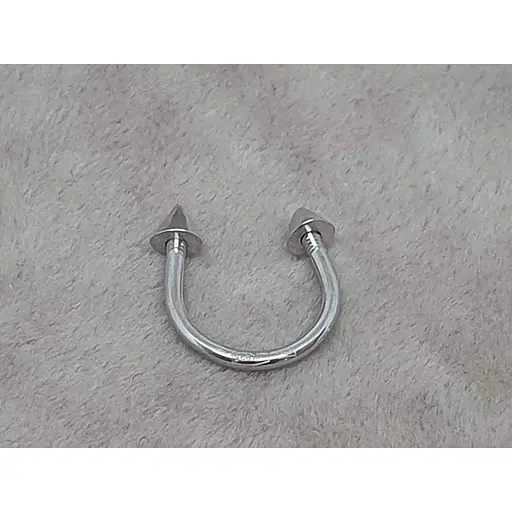 Срібна сережка циркуляр для пірсингу Umax (септум/смайл/хелікс). 7042U - фото 2